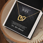 Interlocking Hearts Necklace For Wife (Yellow & White Gold Variants)