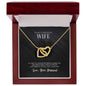 Interlocking Hearts Necklace For Wife (Yellow & White Gold Variants)