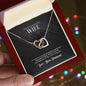 Interlocking Hearts Necklace For Wife (Yellow & White Gold Variants)
